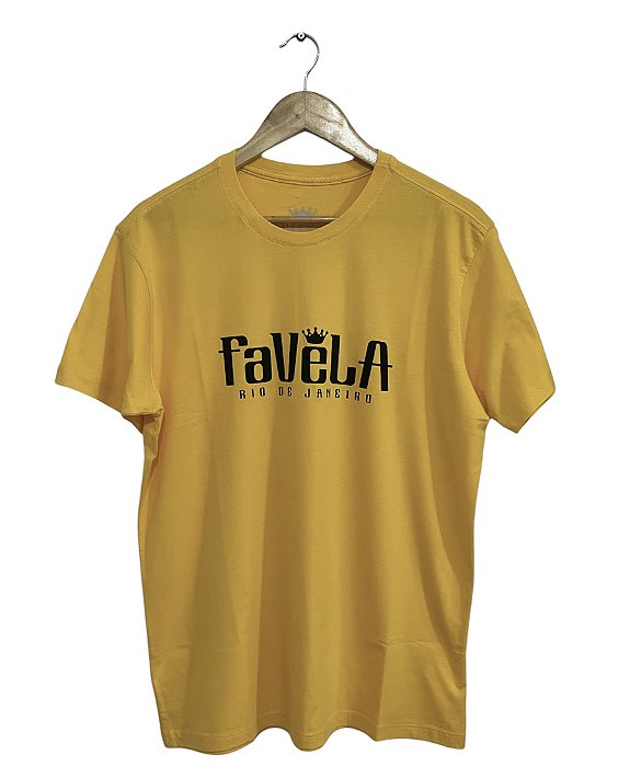 Camiseta Amarelo Ouro FAVELA RIO