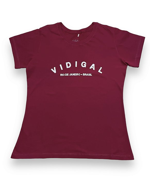 Camisa Baby Look Rosa VIDIGAL Rio de Janeiro Brasil