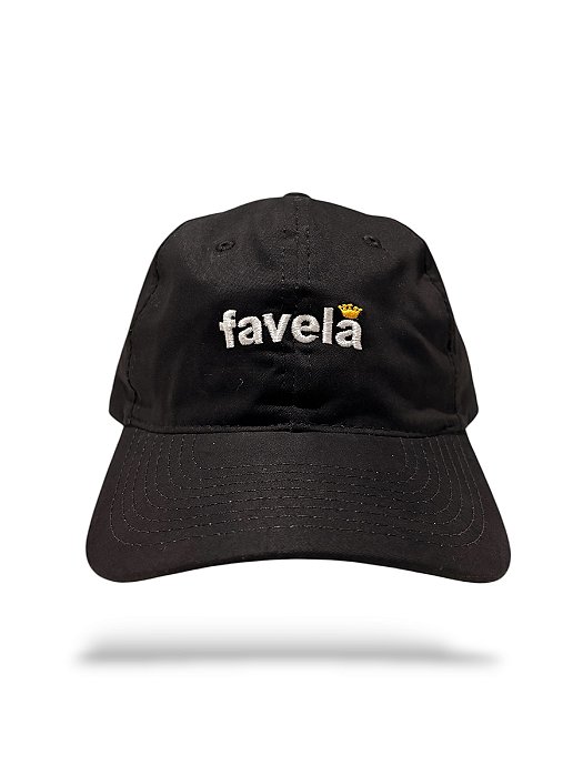 Boné Dad Hat Preto Favela Minimalista