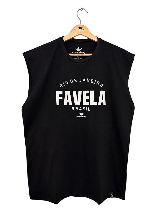 Camisa Machão Preta Favela RJ BR