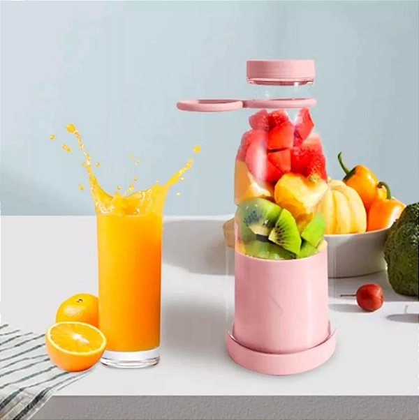 MINI LIQUIDIFICADOR PORTATIL RECARREGÁVEL 400ML MIXER - INTERPONTE