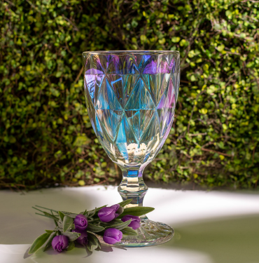 TAÇA DE VIDRO PARA ÁGUA DIAMOND RAINBOW 325ml - LYOR