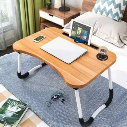 MESA DOBRÁVEL SUPORTE PARA NOTEBOOK E IPAD EM MDF E FERRO 60X40CM - C3B