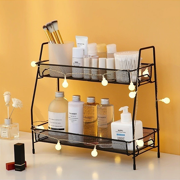 PRATELEIRA ORGANIZADORA DUPLA METAL 32X17X33CM - CLINK