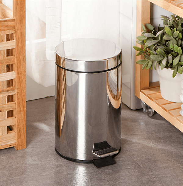 LIXEIRA COM PEDAL EM AÇO INOX 5L - CLINK