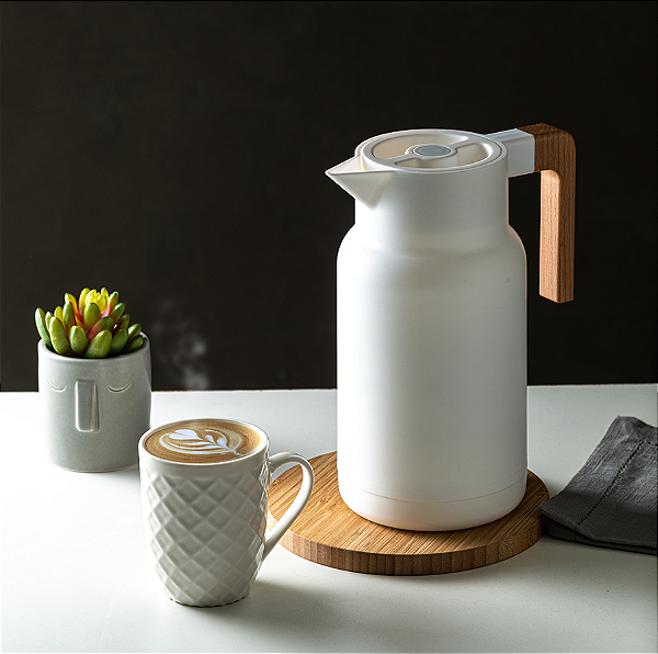 GARRAFA TÉRMICA PARA CAFÉ ORGANIC BRANCA 1L - LYOR