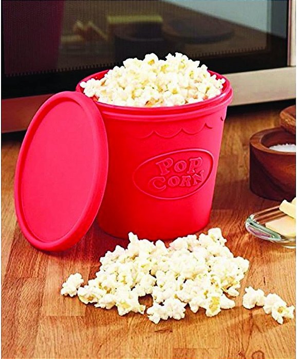 PIPOQUEIRA PARA MICROONDAS EM SILICONE VERMELHA 16X16CM - CLINK