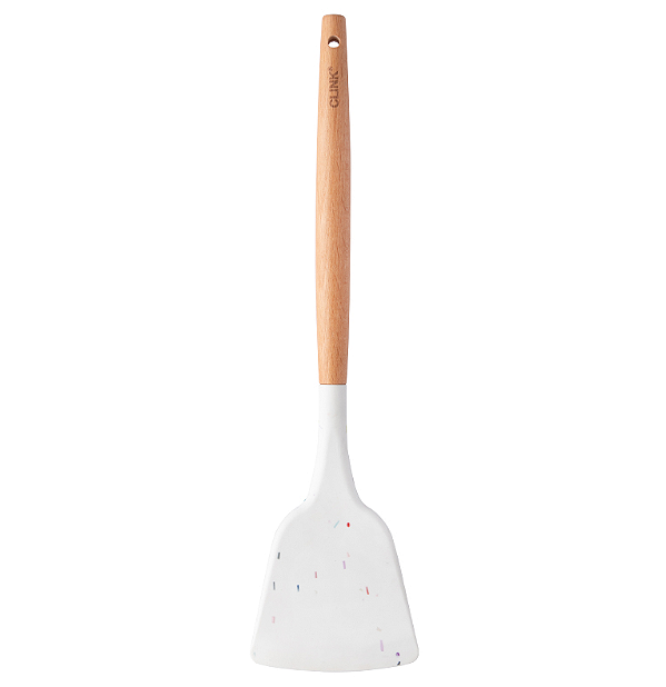 ESPÁTULA DE SILICONE CONFEITO COM CABO DE MADEIRA - CLINK