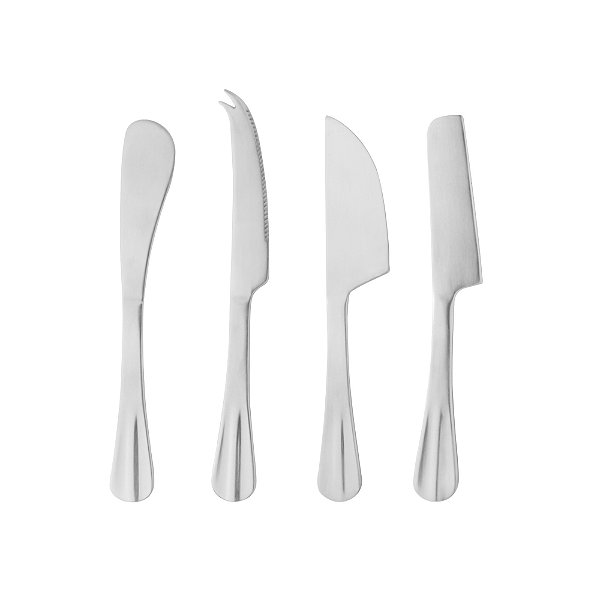 CONJUNTO 4 FACAS PARA QUEIJO DE ACO INOX POSITANO COM CAIXA DISPLAY - LYOR