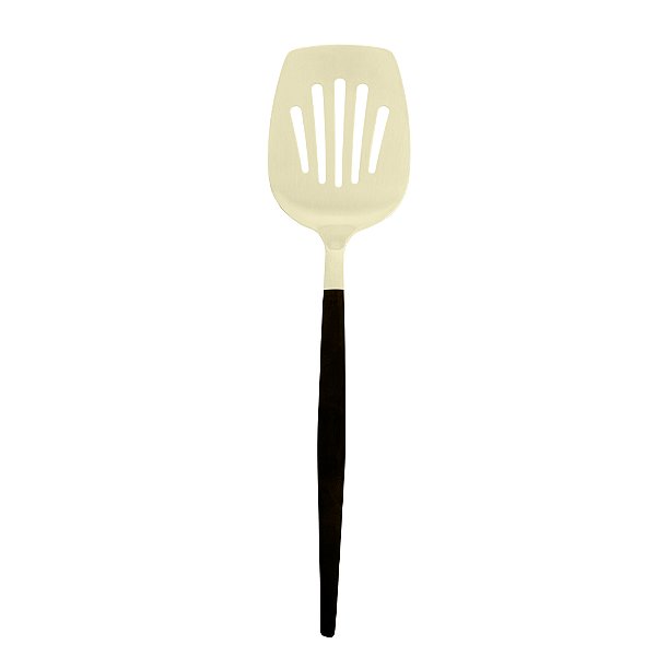 ESPATULA DE ACO INOX OPERA CHAMPANHE/PRETA 26,5CM - LYOR