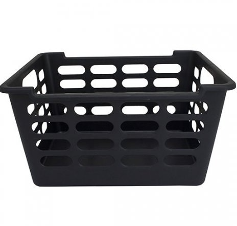 CESTO ATENAS PEQUENO PRETO 29x25x15cm - ARQPLAST