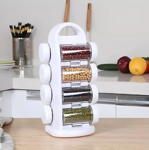 PORTA TEMPEROS GIRATÓRIO COM 8 POTES - CLINK