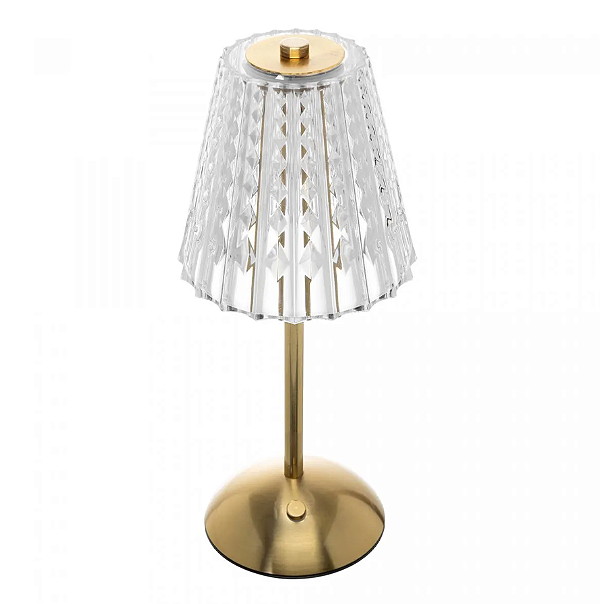 LUMINÁRIA DOURADA DE MESA DE LED 3 TONS USB LEUMINA 30X12CM - WOLFF