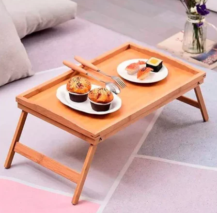 MESA DOBRÁVEL DE BAMBU 30X50X23CM - CLINK