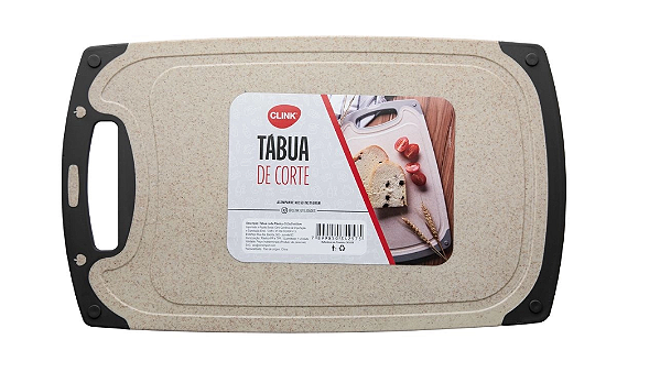 TÁBUA DE CORTE COM ALÇA DE PLÁSTICO 35X21CM - CLINK
