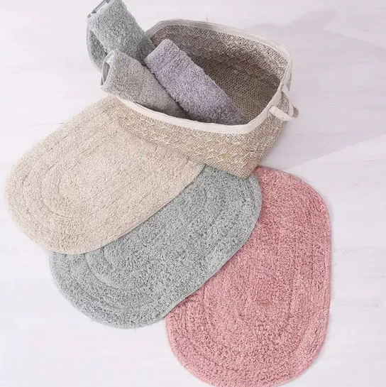 TAPETE ANTIDERRAPANTE OVAL ALGODAO 40CM X 60CM - CLINK