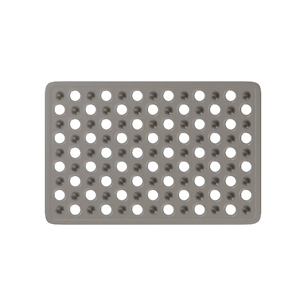 TAPETE PARA BANHEIRO DE PVC COM ANTIDERRAPANTE CINZA 49CMX33CM - LYOR