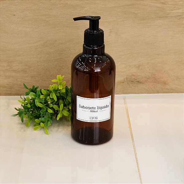 PORTA SABONETE LIQUIDO DE PLASTICO COM PUMP VINTAGE 500 ML - LYOR
