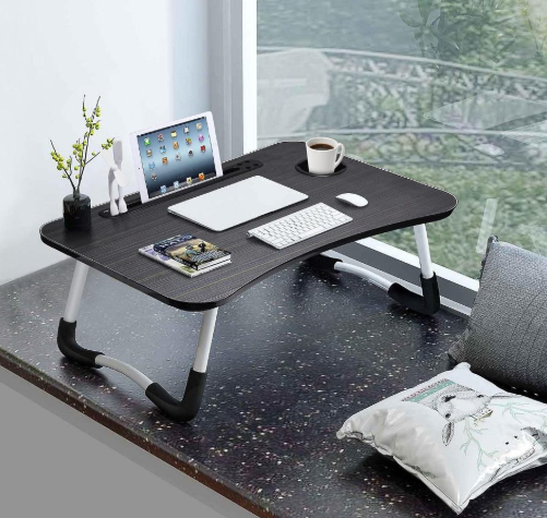 MESA DOBRÁVEL SUPORTE PARA NOTEBOOK E IPAD EM MDF E FERRO 47X29CM - C3B