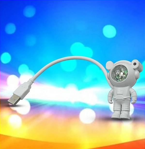 LUMINÁRIA PROJETORA USB ASTRONAUTA 4,5CM - C3B