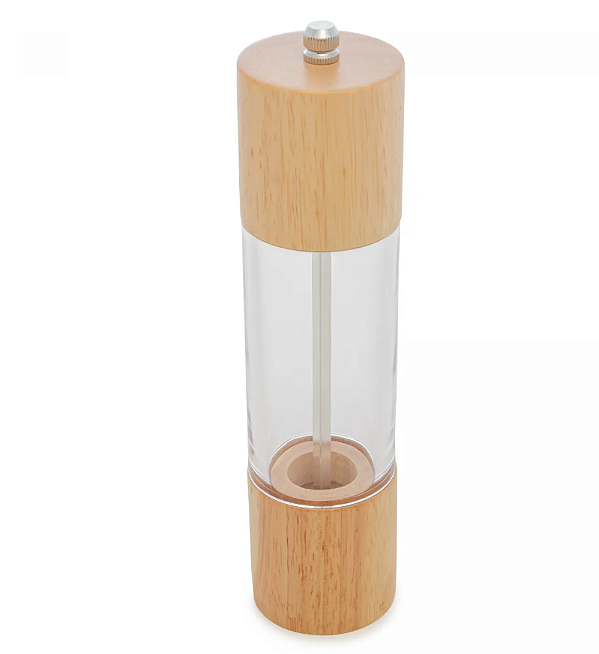 MOEDOR PARA TEMPEROS DE MADEIRA COM DISPENSER EM ACRÍLICO 21X5CM - WOLFF