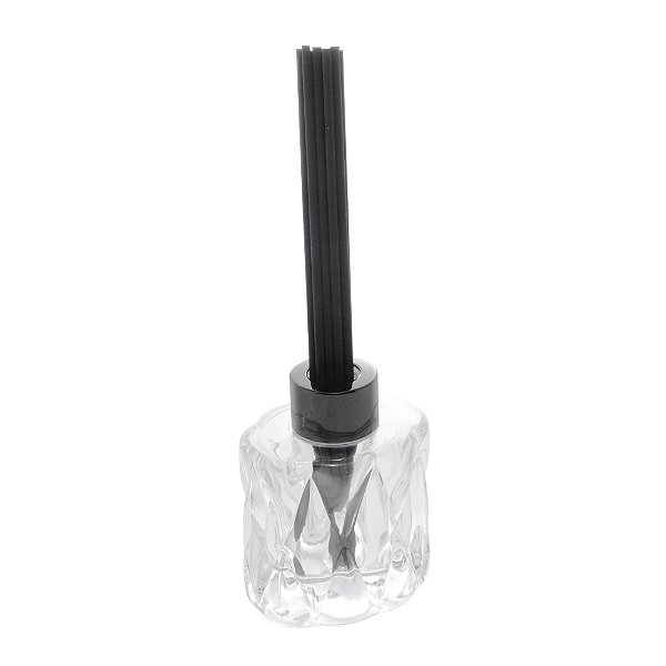 DIFUSOR DE VIDRO COM 8 PALITOS PRETOS DIAMOND 100ML - LYOR