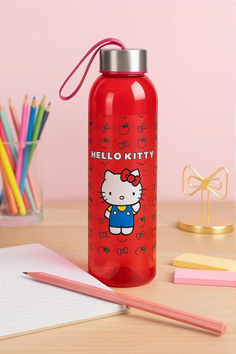 GARRAFA SQUEEZE HELLO KITTY VERMELHA 800ML - BANDEIRANTES