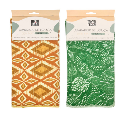 PANO APARADOR DE LOUÇAS MICROFIBRA SUPER ABSORVENTE 30X40CM ESTAMPADO - TOKYO DESIGN