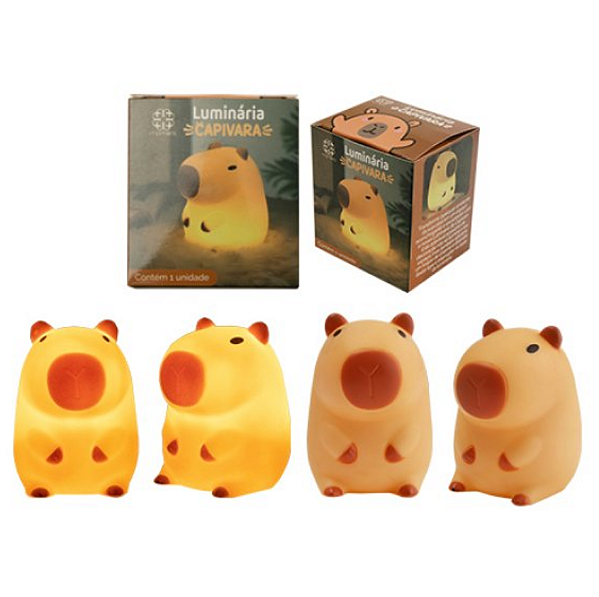 LUMINÁRIA DE LED SUPER FOFA CAPIVARA 8X7X6CM - C3B