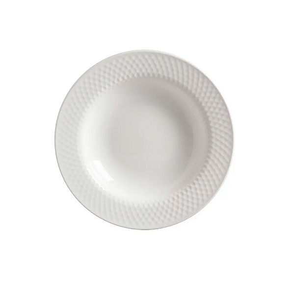 PRATO FUNDO DE CERÂMICA SPLIT WHITE 25CM - ALLEANZA