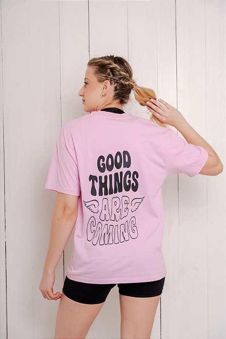 Camiseta Over Rosa