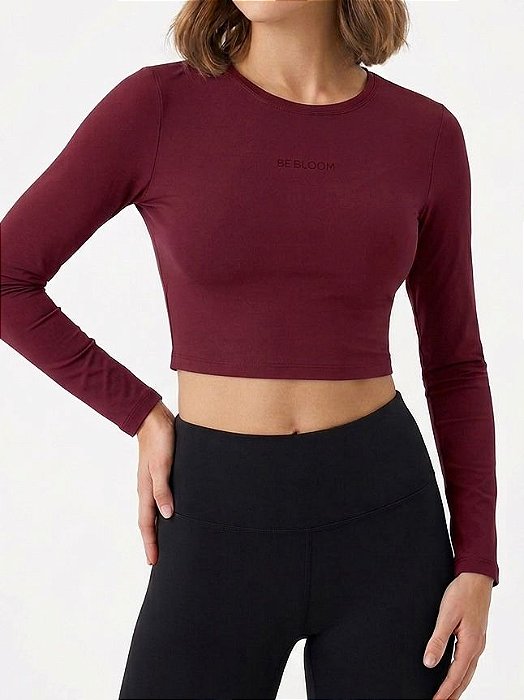 Cropped Manga Longa Merlot