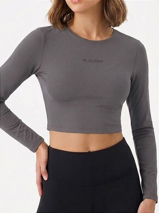 Cropped Manga Longa Graphite