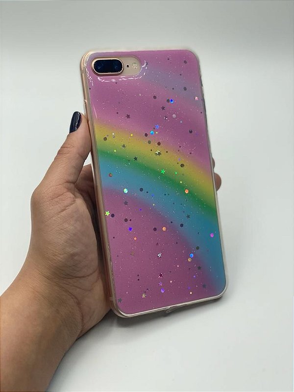 capinha arco iris iphone 8 plus