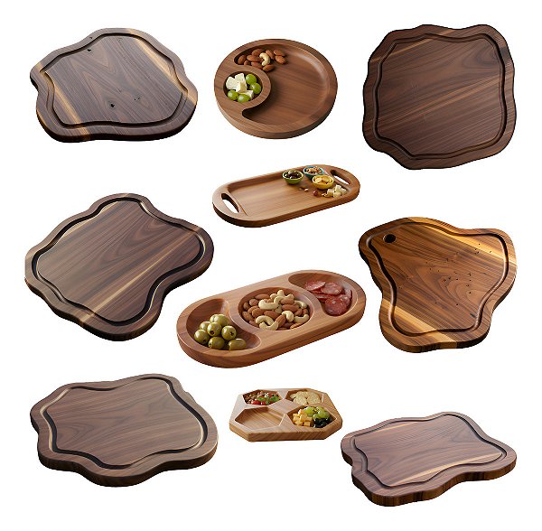 Kit 12 Gabaritos Guia Tupia Tábua Churrasco Rústica e petisqueiras marcenaria criativa