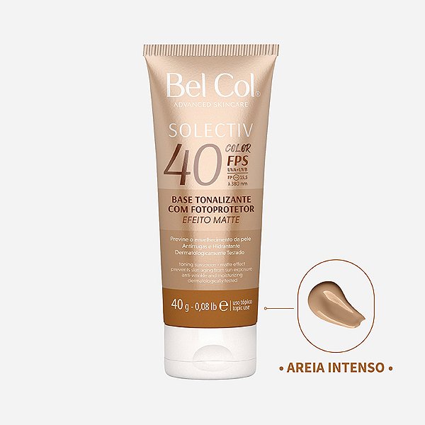 Bel Col - Solectiv Color Tonalizante facial multifuncional com FPS 40 - AREIA INTENSO