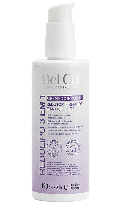 Bel Col - ReduLipo — Creme Corporal Redutor, Firmador e Anticelulite 3 em 1