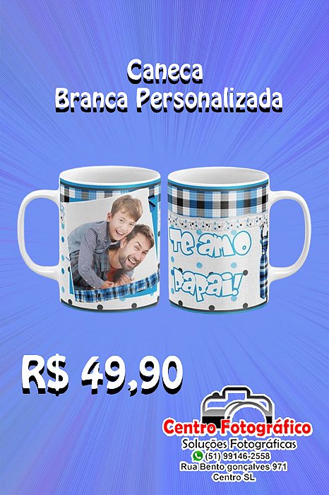 caneca branca personalizada