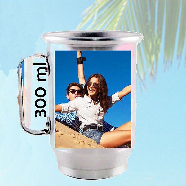 caneca de aluminio personalizada 350 ml