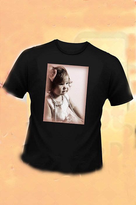 camiseta preta personalizada