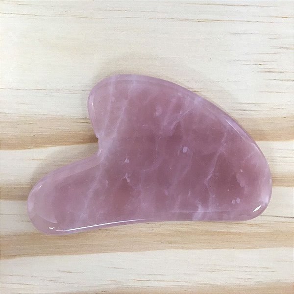 Guasha de Quartzo Rosa