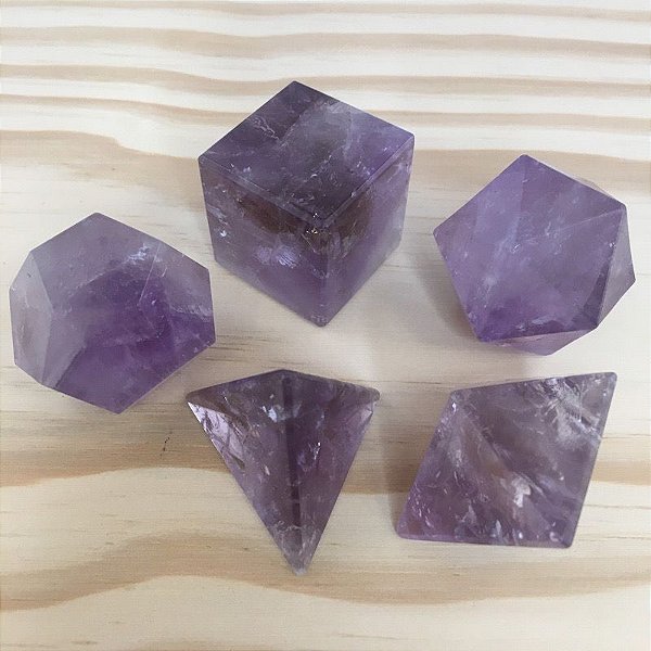 Kit Sólidos Geométricos Ametista (3,0 cm)