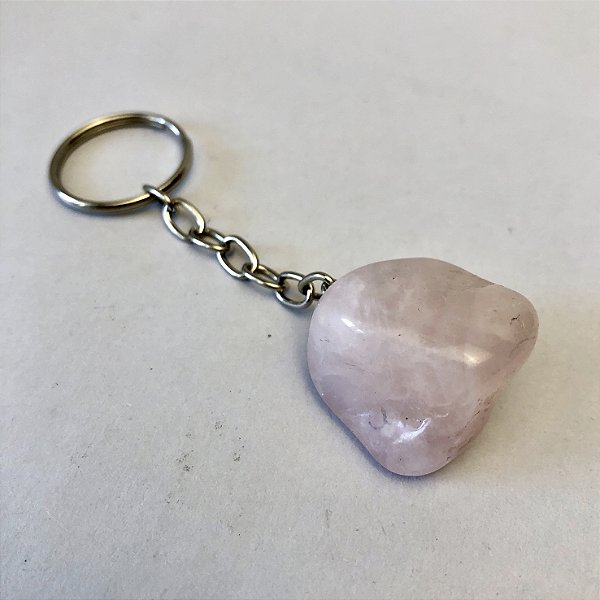 Chaveiro de Quartzo Rosa