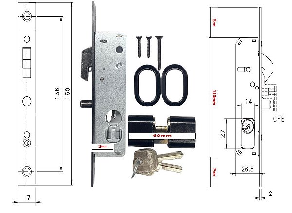 Fechadura Bico de Papagaio FBP01