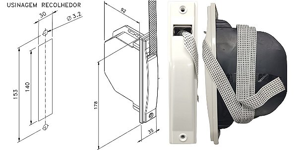 Recolhedor de fita para persiana