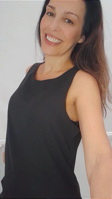 Regata Básica Crepe Alça Larga