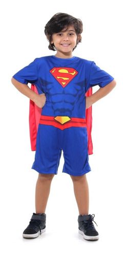 Fantasia Super Homem Superman Pop Clássica com Capa