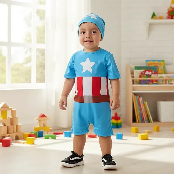 Fantasia Capitão América Bebê