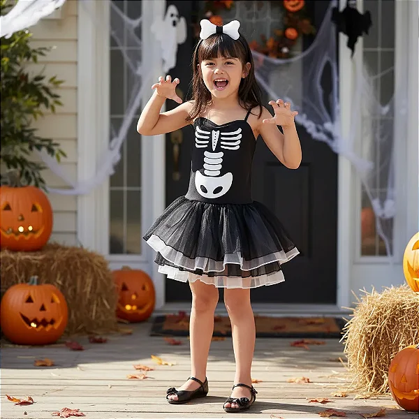 Fantasia Bruxinha Esqueleto