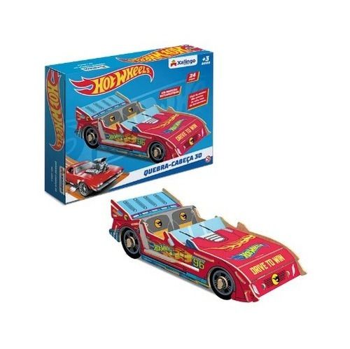 Comprar Quebra Cabeça 3D Carrinho de Pintura em madeira Hot Wheels 24 peças  - Bicho Batata - Pra Quem Tem Fome de Brincar